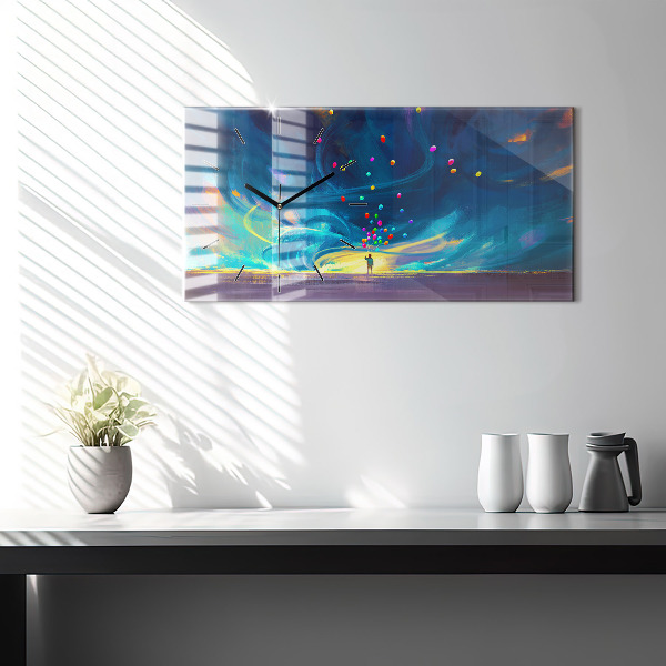 Horloge murale horizontale Bébé et ballons