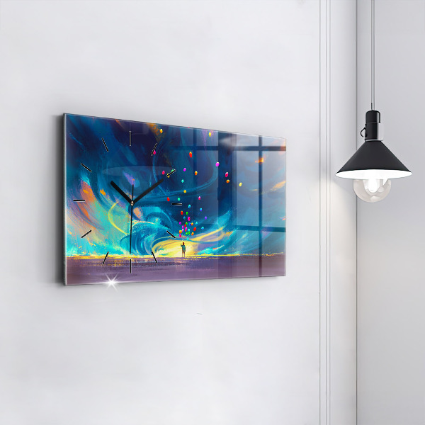 Horloge murale horizontale Bébé et ballons