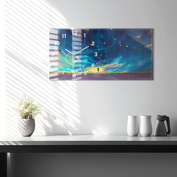 Horloge murale horizontale Bébé et ballons