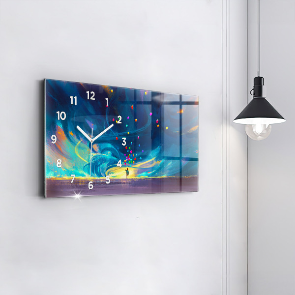 Horloge murale horizontale Bébé et ballons