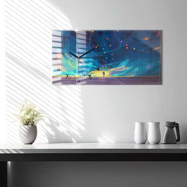 Horloge murale horizontale Bébé et ballons