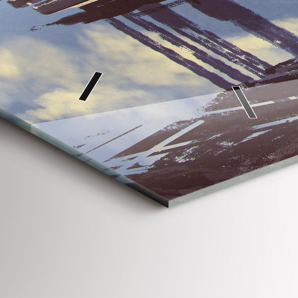 Horloge murale horizontale 'Vélo d''ange'