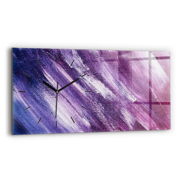 Horloge murale horizontale Texture de peinture acrylique