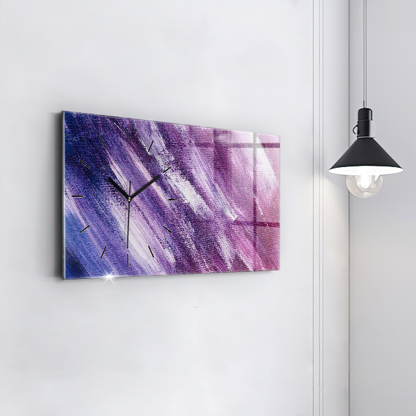 Horloge murale horizontale Texture de peinture acrylique