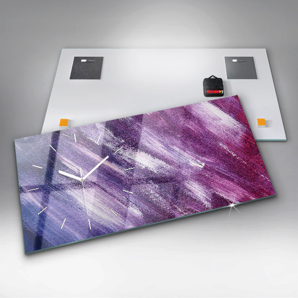 Horloge murale horizontale Texture de peinture acrylique