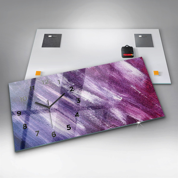 Horloge murale horizontale Texture de peinture acrylique