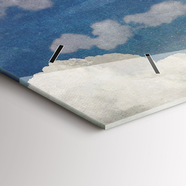 Horloge murale horizontale Fille sur la lune