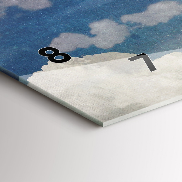 Horloge murale horizontale Fille sur la lune