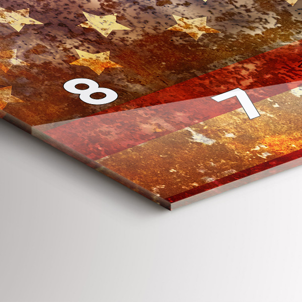 Horloge murale horizontale Drapeau américain vintage