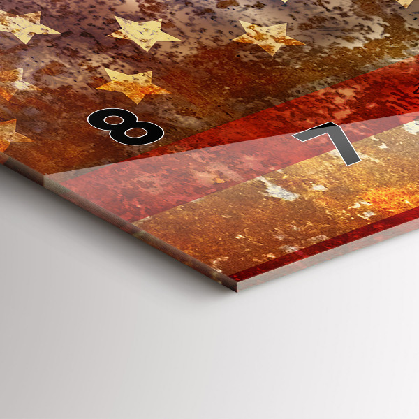 Horloge murale horizontale Drapeau américain vintage