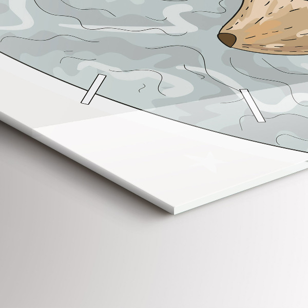 Horloge murale horizontale Animaux nocturnes Lune