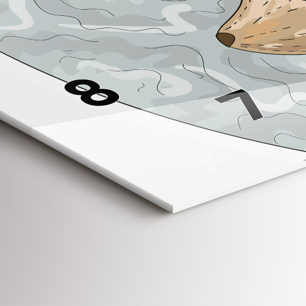 Horloge murale horizontale Animaux nocturnes Lune