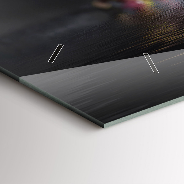 Horloge rectangulaire horizontale 'Fleur d''orchidée sur l''eau'