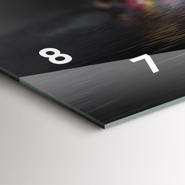 Horloge rectangulaire horizontale 'Fleur d''orchidée sur l''eau'