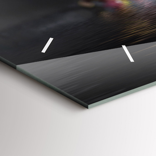 Horloge rectangulaire horizontale 'Fleur d''orchidée sur l''eau'