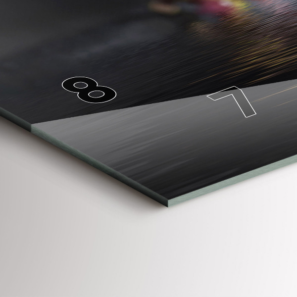 Horloge rectangulaire horizontale 'Fleur d''orchidée sur l''eau'