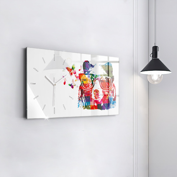 Horloge murale horizontale 'Tête d''ours'