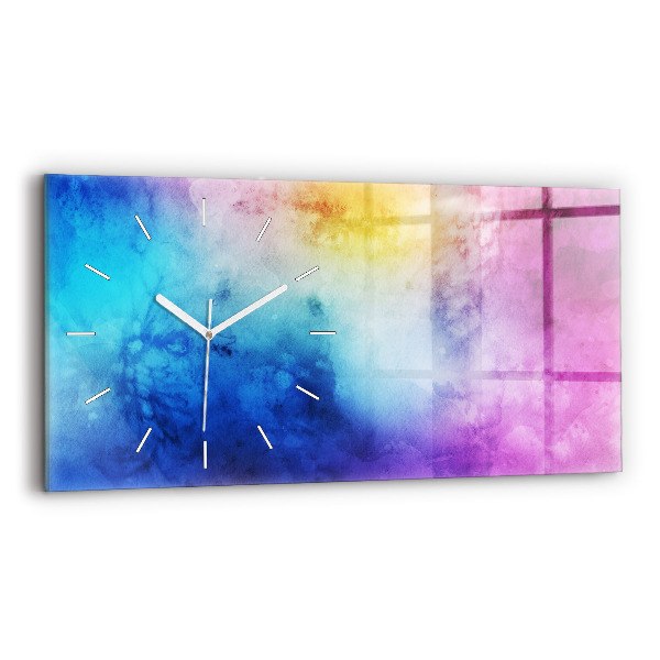 Horloge murale horizontale Taches colorées