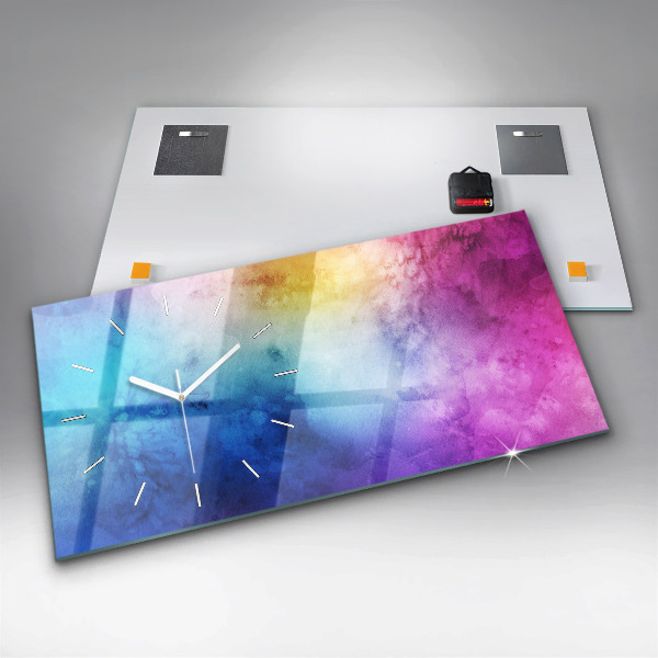 Horloge murale horizontale Taches colorées