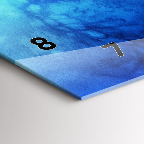 Horloge murale horizontale Taches colorées