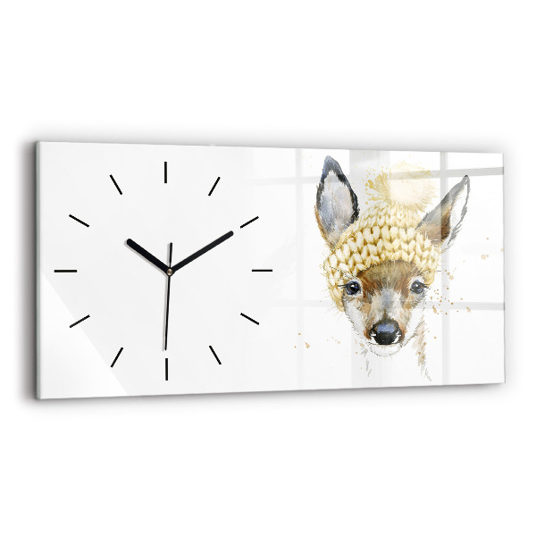 Horloge murale horizontale Un cerf