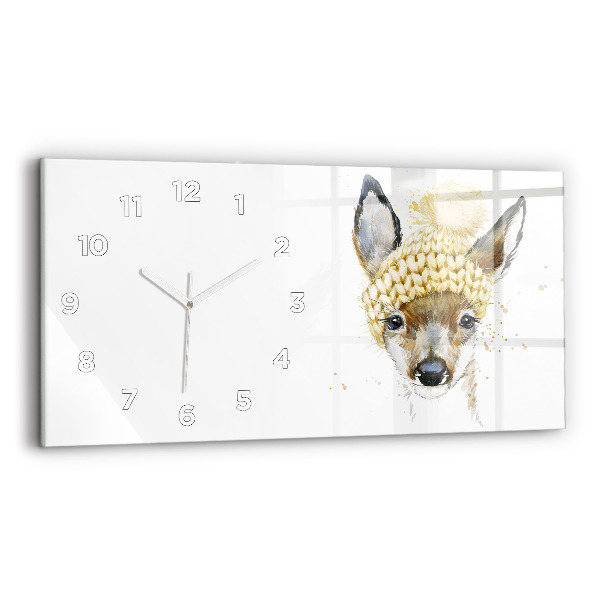 Horloge murale horizontale Un cerf
