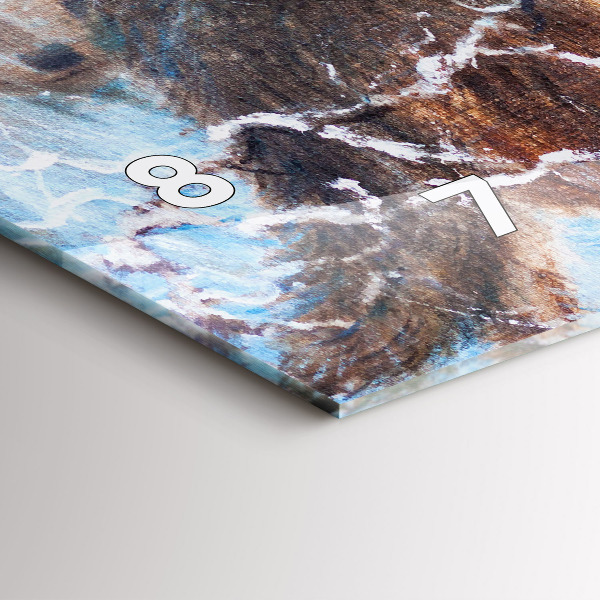 Horloge murale horizontale Les loups dans la forêt