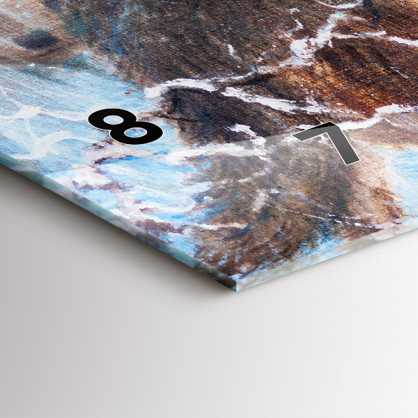 Horloge murale horizontale Les loups dans la forêt