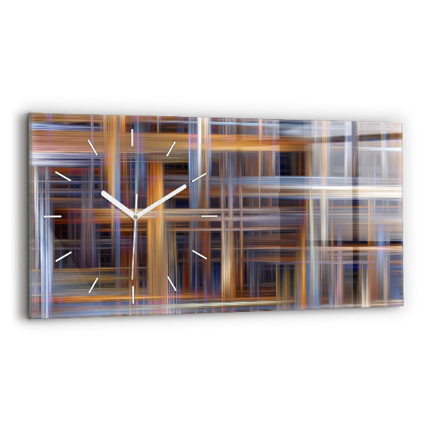 Horloge murale horizontale Géométrie abstraite