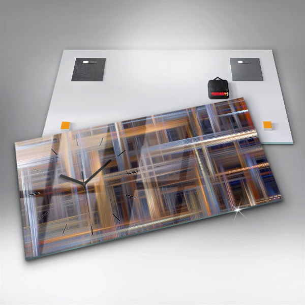 Horloge murale horizontale Géométrie abstraite