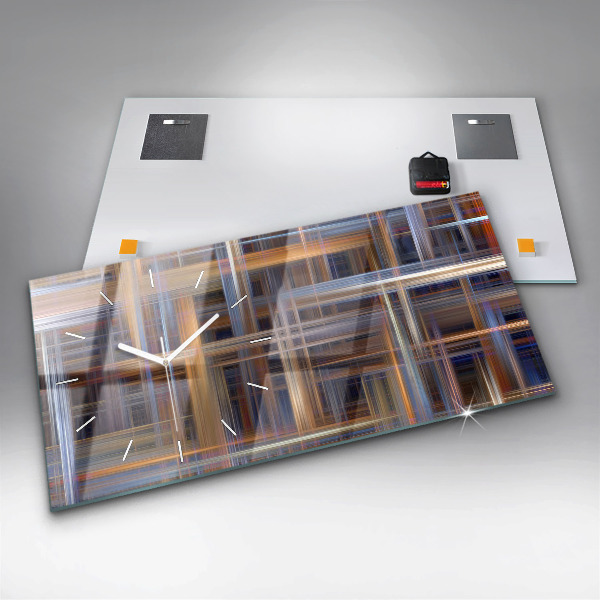 Horloge murale horizontale Géométrie abstraite