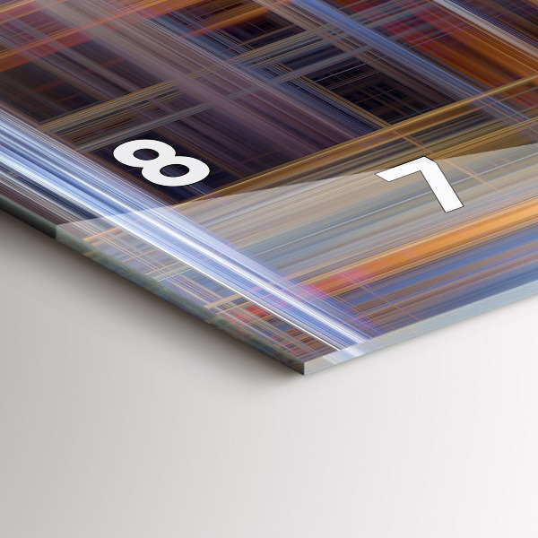 Horloge murale horizontale Géométrie abstraite