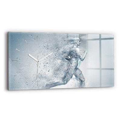 Horloge murale horizontale Homme qui court