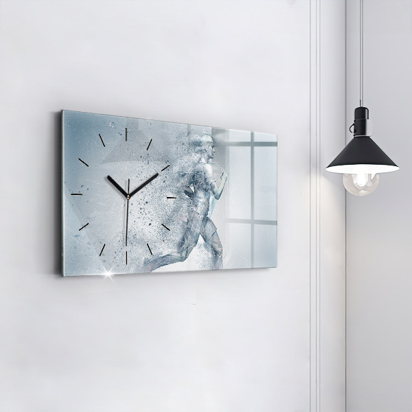 Horloge murale horizontale Homme qui court