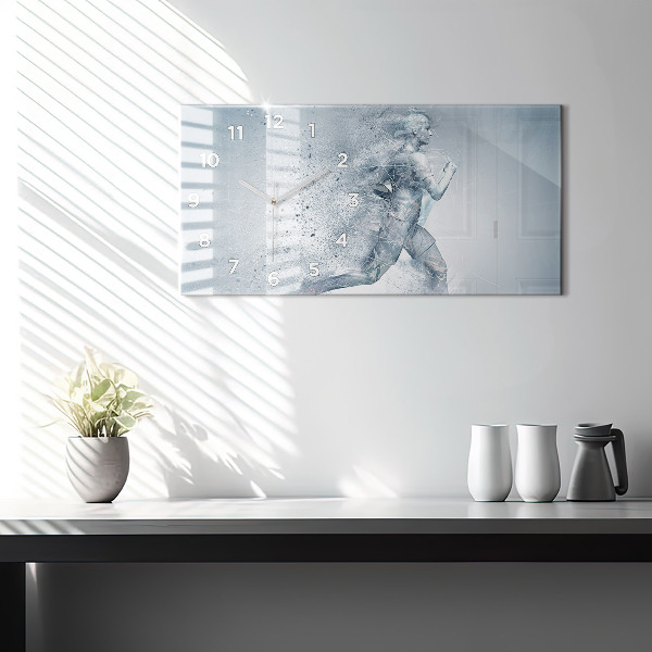 Horloge murale horizontale Homme qui court