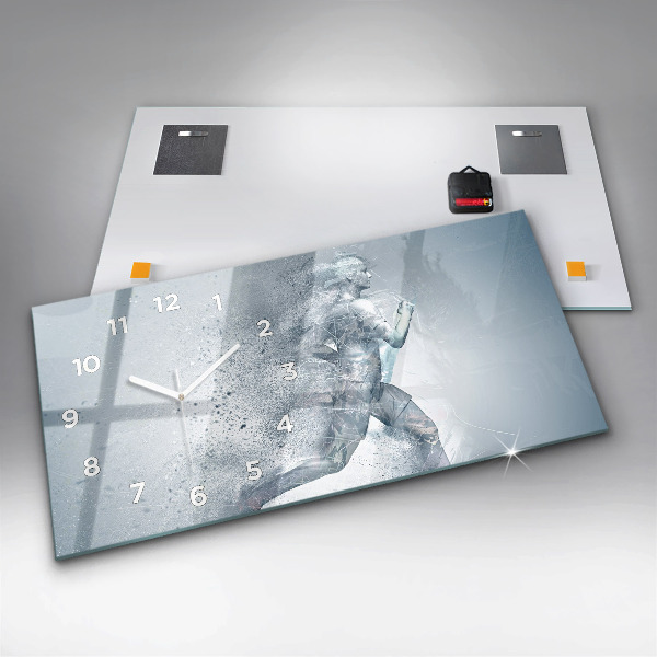 Horloge murale horizontale Homme qui court