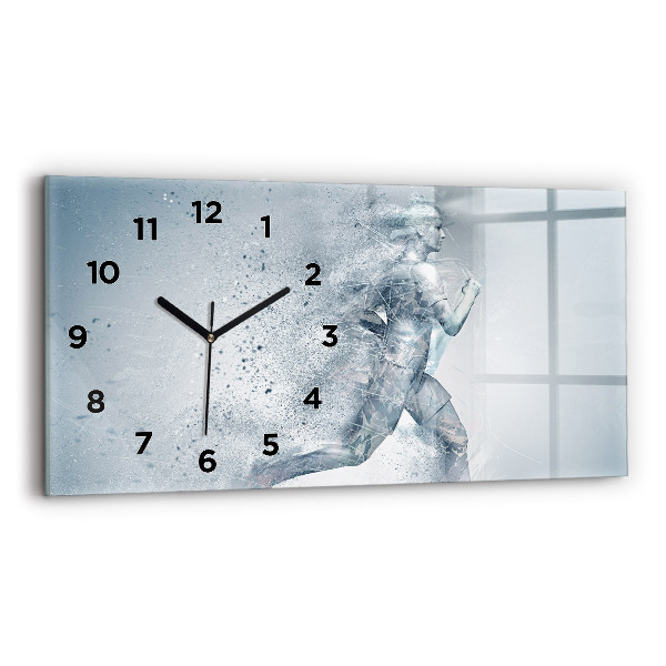 Horloge murale horizontale Homme qui court