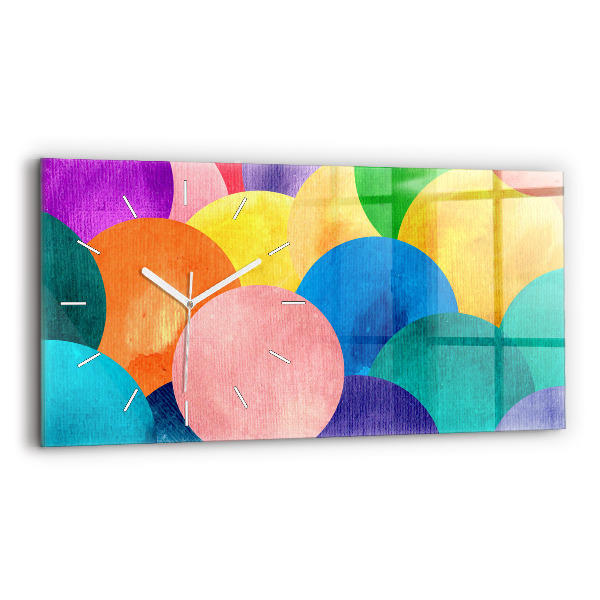 Horloge murale horizontale Cercles abstraits