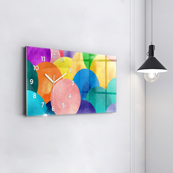 Horloge murale horizontale Cercles abstraits