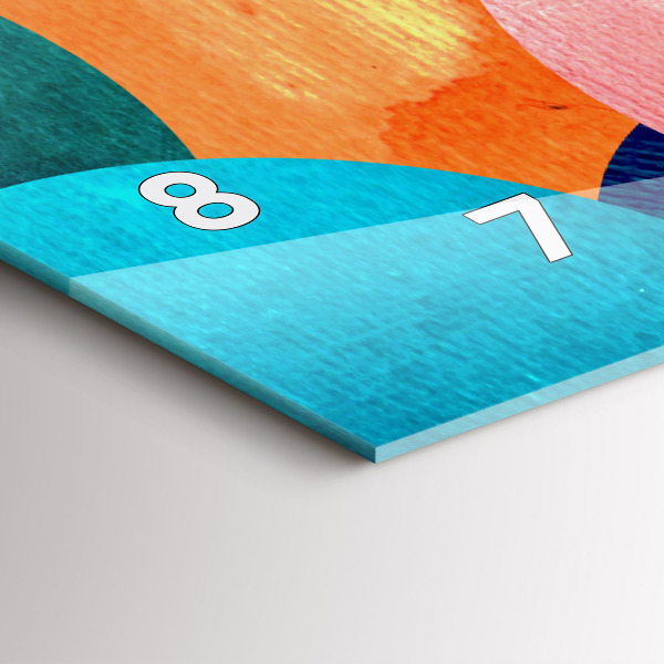 Horloge murale horizontale Cercles abstraits