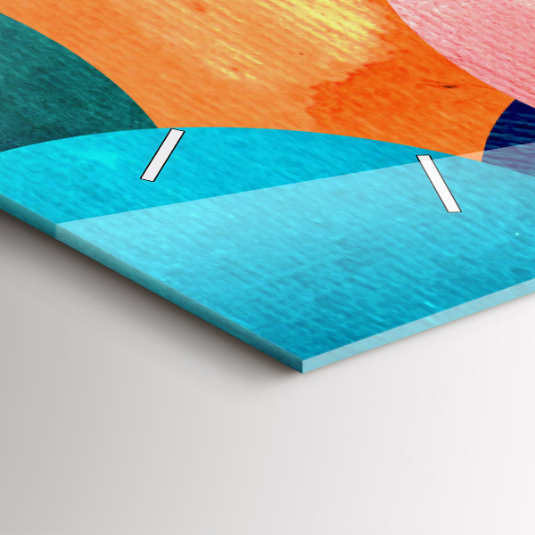 Horloge murale horizontale Cercles abstraits