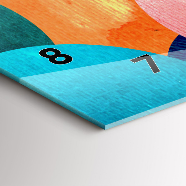 Horloge murale horizontale Cercles abstraits