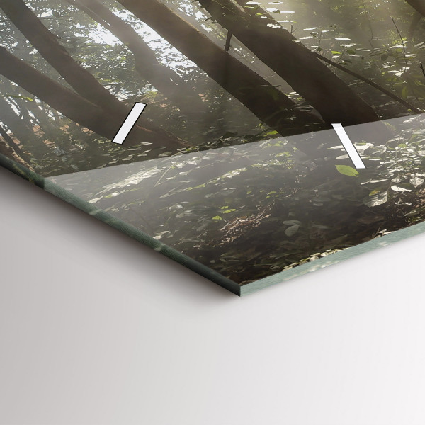 Horloge murale horizontale Éléphant dans la jungle