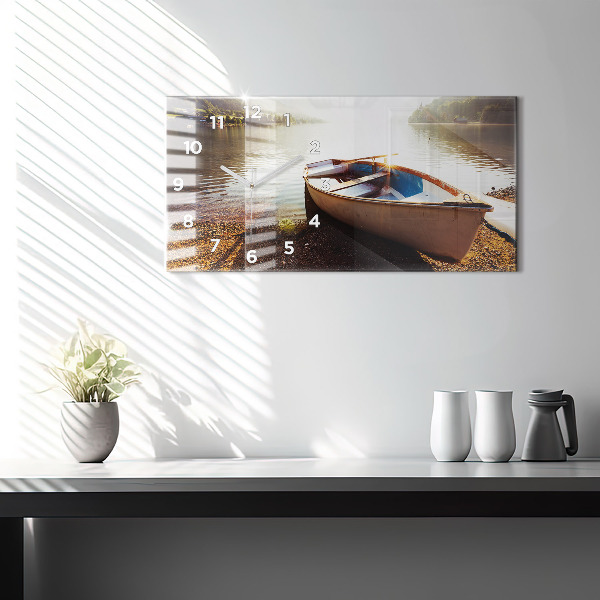 Horloge murale horizontale Vue sur le lac