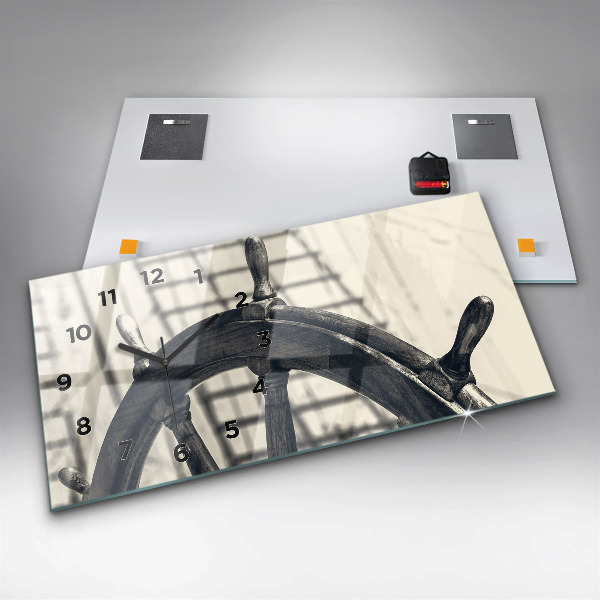 Horloge murale horizontale Navire antique