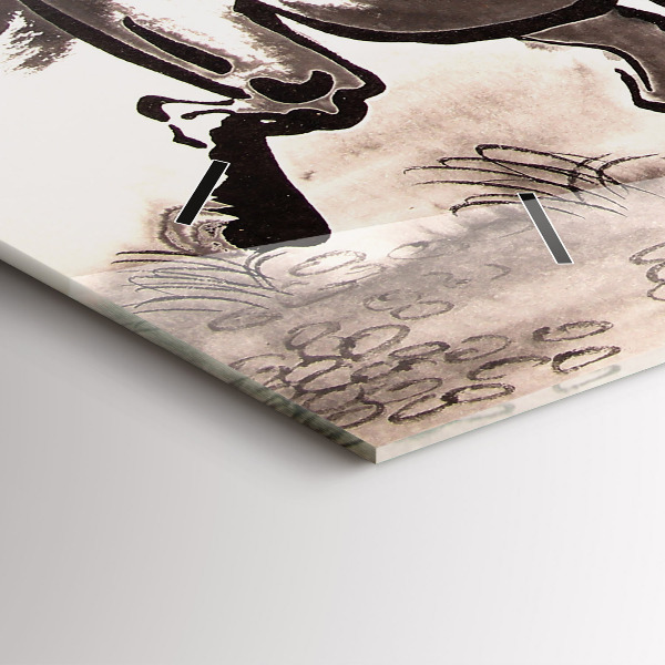 Horloge murale horizontale Chevaux au galop