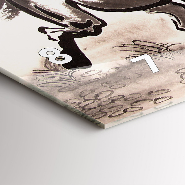 Horloge murale horizontale Chevaux au galop