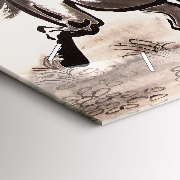 Horloge murale horizontale Chevaux au galop