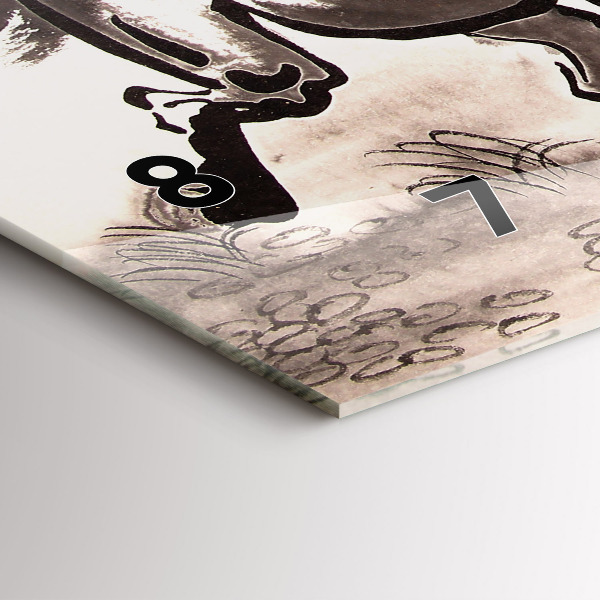 Horloge murale horizontale Chevaux au galop