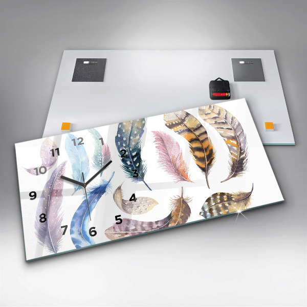 Horloge murale horizontale 'Illustration d''art rétro'